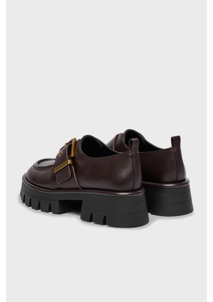 Tokalı Deri Kalın Tabanlı Loafer Ayakabbı 40F4COFP1L251 Bayan Ayakkabı 40F4COFP1L 251 fırsatları