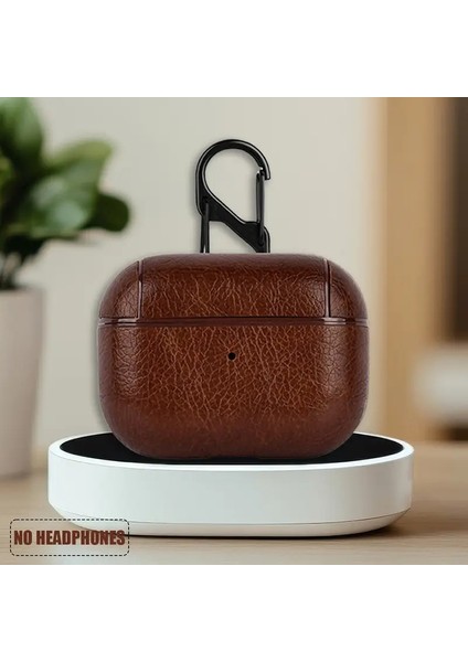 Airpods Pro 3 (2025) Uyumlu Lüx Deri Suni Deri Kılıf 360 Koruma+Kanca fırsatları