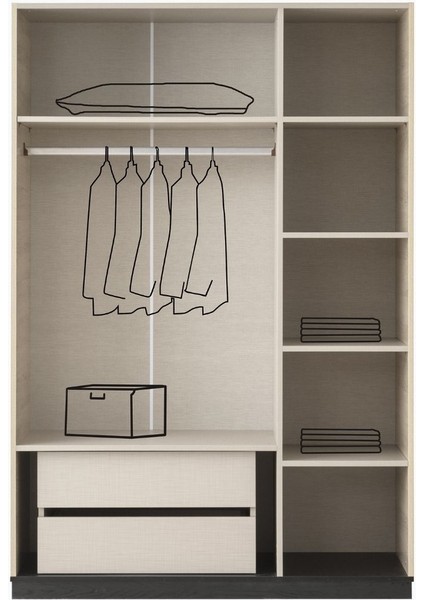 Emsa 3 Kapılı Gardırop