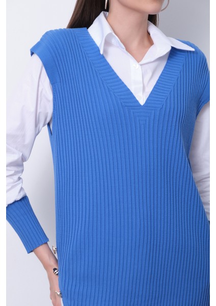 Fitilli Triko Süveterli Gömlek Ikili Kombin fırsatları