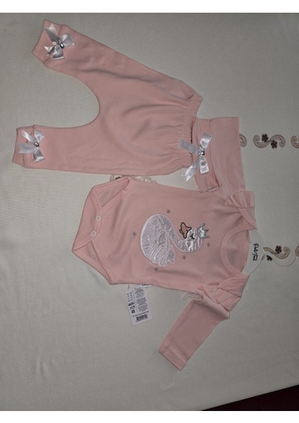 Kuğu Nakışlı Kız Bebe Takım fiyatları