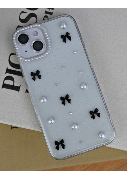 Apple Iphone 15 - 14 -13 Uyumlu 3D Inci Kamera Tasarımlı Epoksili Silikon Telefon Kılıfı fırsatları