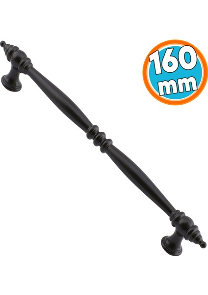 Mobilya 160 mm Siyah Mutfak Dolabı Çekmece Dolap Kapak Kulpu Düz Metal Kulp Kulbu Kulpları