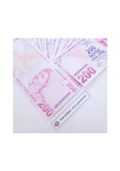 Konsol 150 Adet Geçersiz 50 100 200 Türk Lirası Parti Şaka Düğün Karışık Tl PP194301 modelleri
