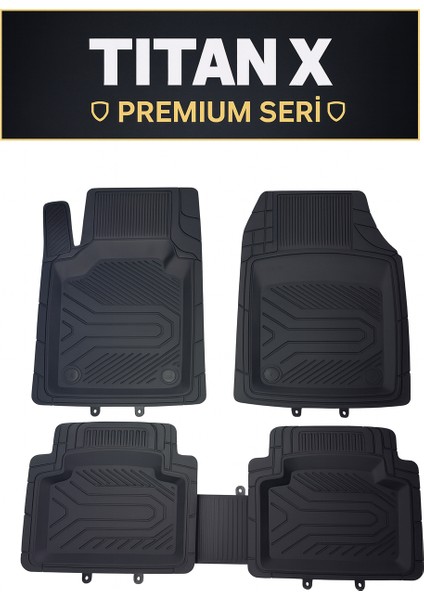 Seat Ibiza (1993-2001) 3D TitanX Havuzlu Siyah Oto Paspas modelleri