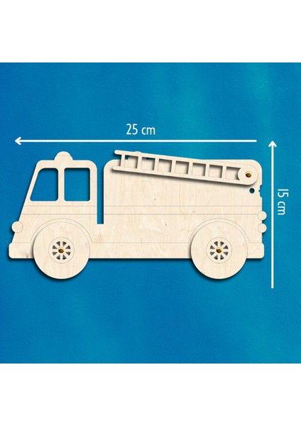 İtfaiye Ahşap Boyama Figürleri ve Etkinlik Seti Eğitici Çocuk Aktivite Okul Öncesi Boyasız modelleri