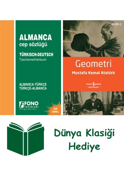 Almanca Cep Sözlüğü + Geometri + Dünya Klasiği Hediye