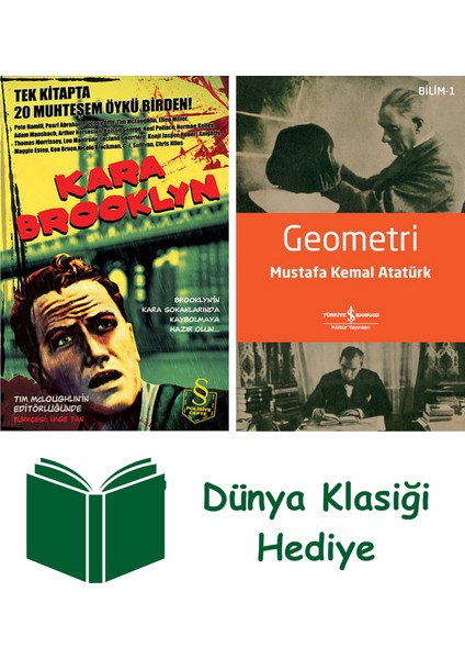 Kara Brooklyn (Cep Boy) + Geometri + Dünya Klasiği Hediye