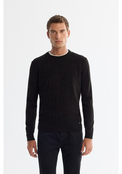 Erkek Siyah Dokulu Basic Kazak E005110