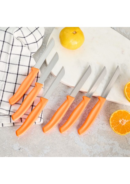 Mira 6 Parça Dişli Meyve Bıçak Seti Turuncu