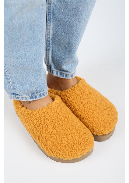 (Orlina) Kadın Tedy Sabo Platform Hardal Terlik fiyatları