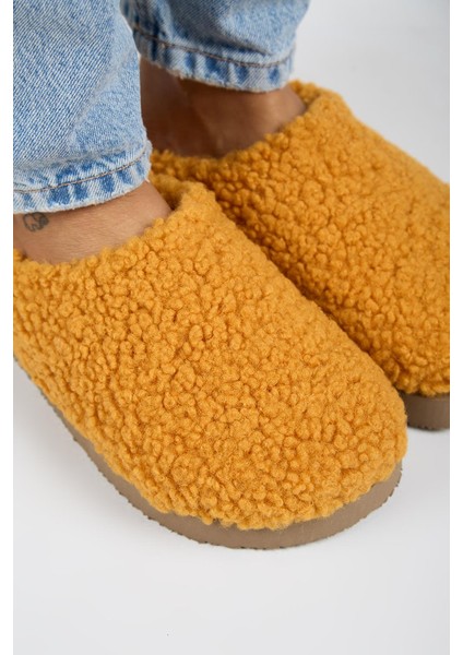 (Orlina) Kadın Tedy Sabo Platform Hardal Terlik modelleri