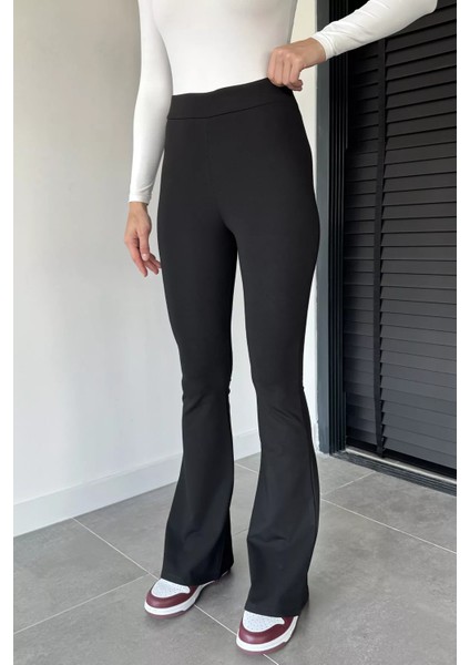 Kadın Yüksek Bel Ispanyol Paça Likralı Tayt P-00019026 fiyatları