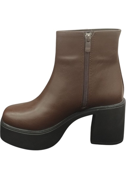 914301Z 8 cm Platform Topuk Yandan Fermuarlı Içi Polarlı Günlük Kadın Bot fiyatları