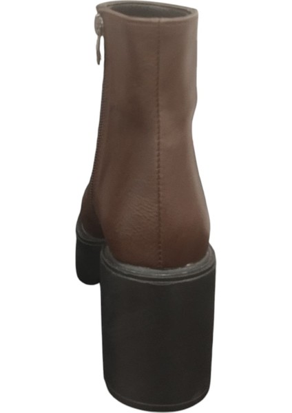 914301Z 8 cm Platform Topuk Yandan Fermuarlı Içi Polarlı Günlük Kadın Bot fırsatları