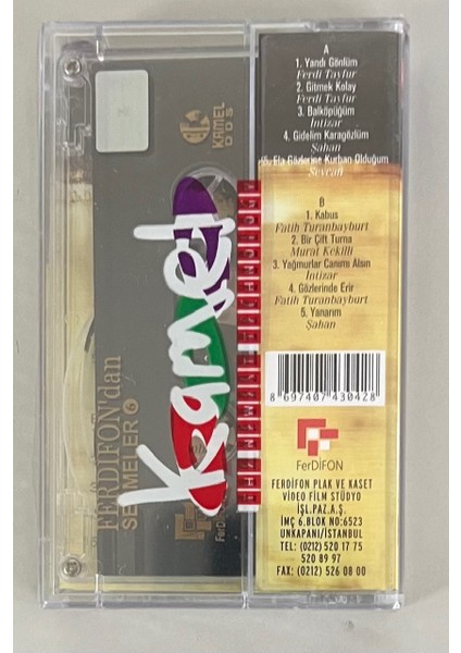 Ferdi Tayfur Ferdifon'dan Seçmeler 6 Kaset (Jelatininde Sıfır Orijnal Dönem Baskı Kaset) fiyatları