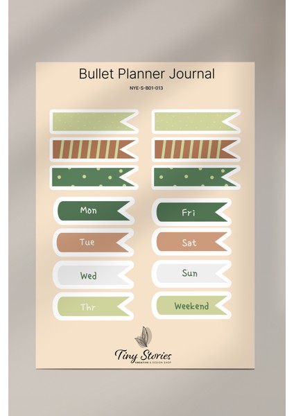 Bullet Journal Sticker Seti - 6 Sayfa / Ajanda, Scrapbook, Journal fiyatları