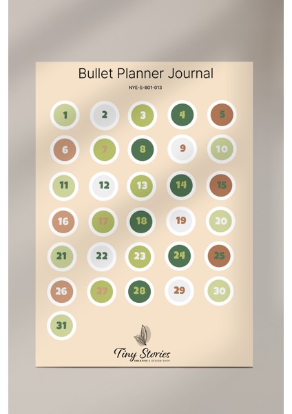 Bullet Journal Sticker Seti - 6 Sayfa / Ajanda, Scrapbook, Journal modelleri