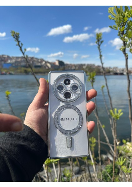 Xiaomi Redmi 14C 4g Şeffaf Taşlı Magsafe Özellikli Kılıf