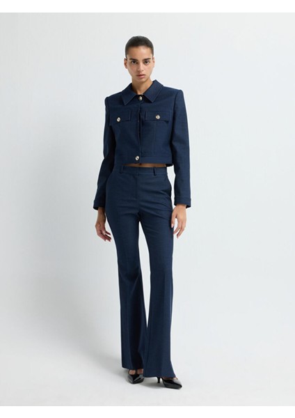 Ispanyol Paça Pantolon Lacivert 15342902008 indirimleri