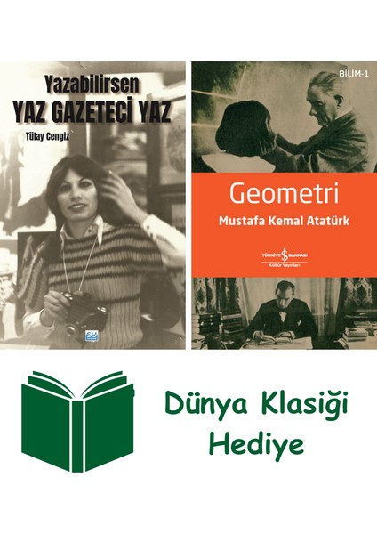 Yazabilirsen Yaz Gazeteci Yaz + Geometri + Dünya Klasiği Hediye