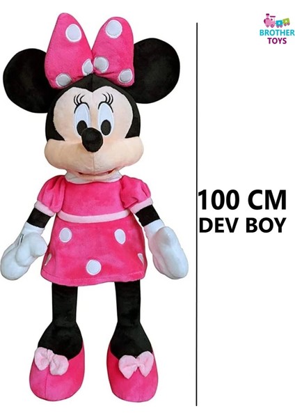 100 Cm. Dev Boy Minnie Mouse Peluş Oyuncak Fare Mini Mickey Miki Maus