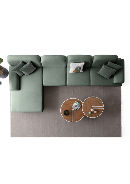 Aries Yataklı Sandıklı Piyonlu Köşe Takımı Yeşil Sol Köşe