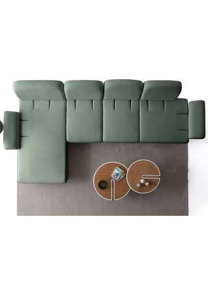 Aries Yataklı Sandıklı Piyonlu Köşe Takımı Yeşil Sol Köşe