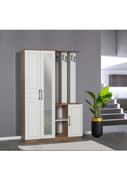 Flr Aynalı Raf Askılık Detay Portmanto Ayakkabılık