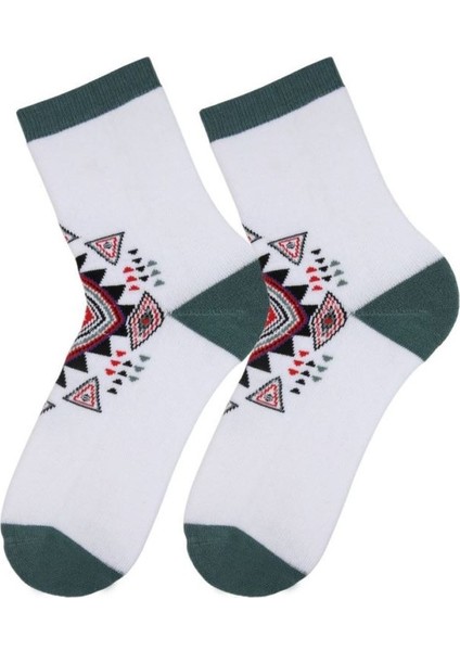 Etnik Desenli 3lü Havlu Kadın Çorabı ONL-02700 modelleri
