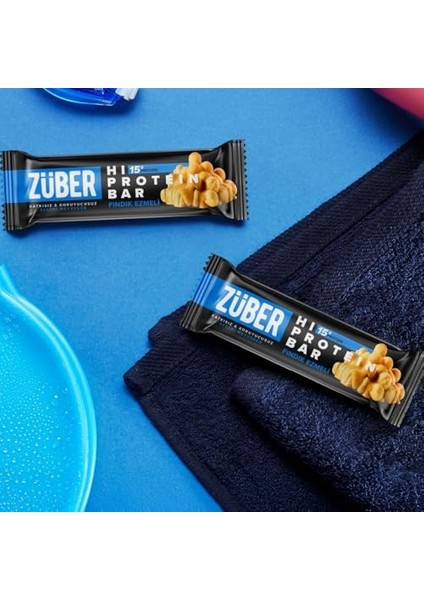 Züber Yüksek Protein Bar Fındık Ezmeli 45G x 12 Adet