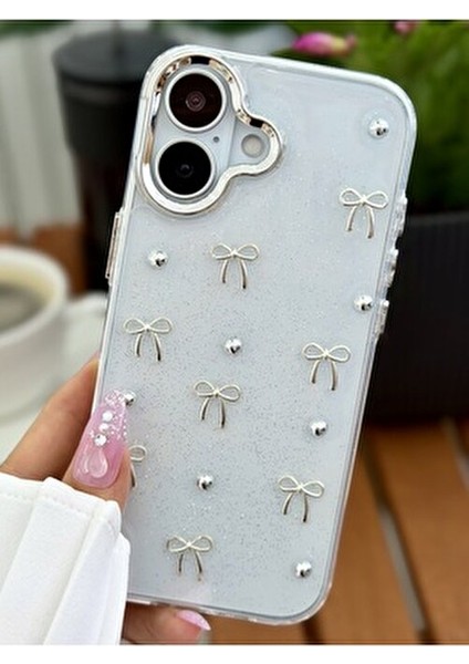 Iphone 17 Uyumlu Mini Fiyonk Oyuncak Tasarımlı Silikon Kılıf