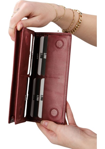 Hakiki Deri Unisex Telefon Bölmeli Cüzdan | Golden 3367 modelleri