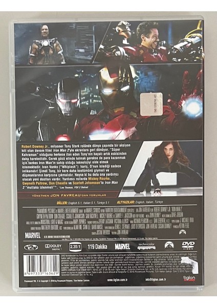 Iron Man 2 DVD (Orijnal Dönem Baskı Dvd) fiyatları