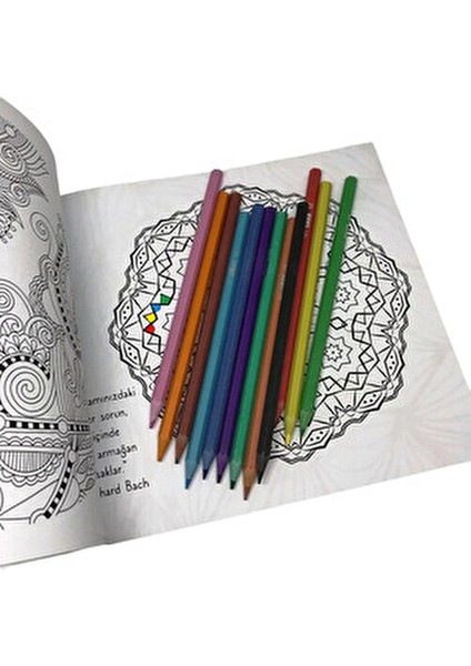 Mandala Büyükler Için Boyama Seti - Adet Terapi Boyama Kitabı Kalem Seti fiyatları