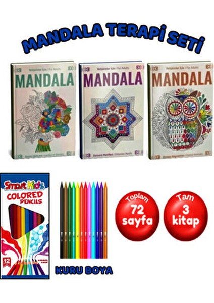 Mandala Büyükler Için Boyama Seti - Adet Terapi Boyama Kitabı Kalem Seti fırsatları