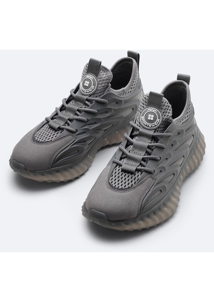 Erkek Gri Nefes Alan Hafif Sneaker Ayakkabı A51Y8011