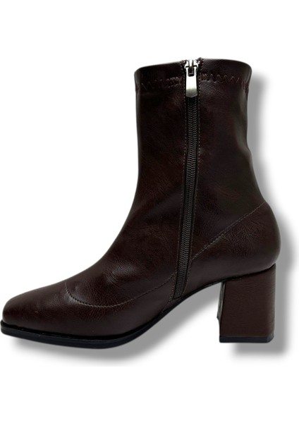 Kılınç 565-26 Cilt Deri Fermuarlı Kalın Topuk Kadın Bot modelleri