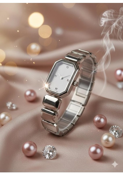 Altın Renk Dikdörtgen Kadran Kadın Kol Saati modelleri