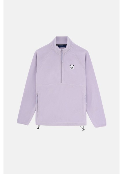 Panda Half-Zip Polar - Lila