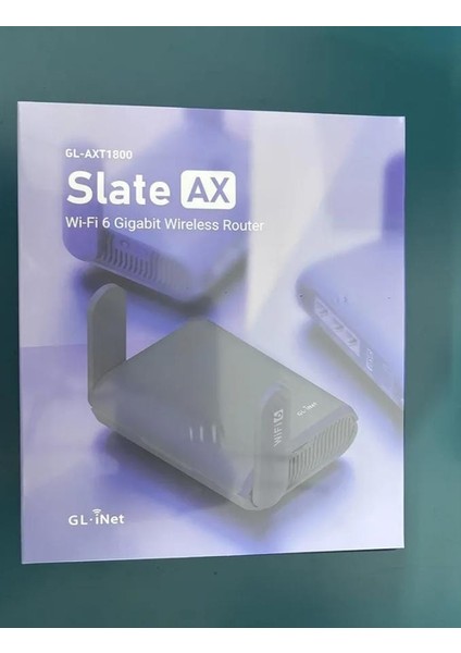 Gl.inet AXT1800 (Slate Ax) Küçük Gigabit Wlan Wifi 6 Yönlendirici, Ev ve Seyahat Için, 1.800 Mbit/s'ye Kadar Hız, Çift Bant 6, 3 Gigabit Lan Bağlantı Noktası, Vpn / Wpa3 / Ipv6, Mu-Mımo, Ofdma indirimleri