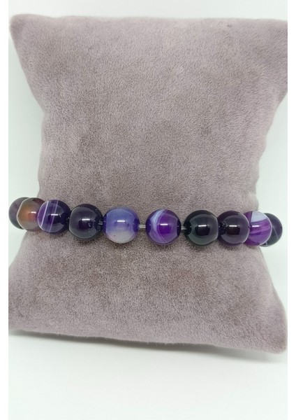 Gümüş Aksesuarlı Farklı Tonlu Ametist Doğal Taşlı Bileklik fırsatları