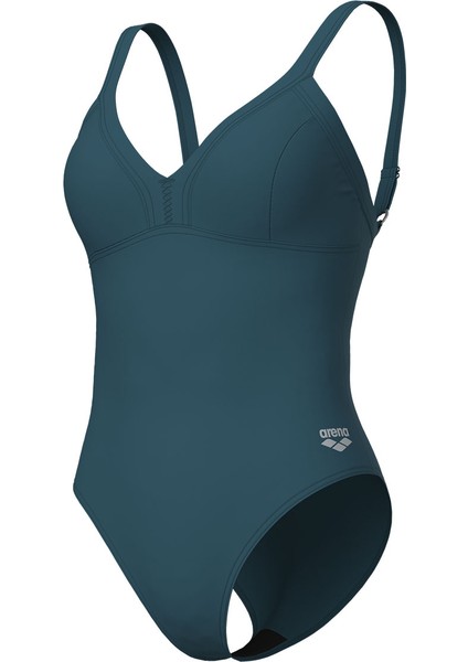Lara Soft Curve Back Kadın Lacivert Yüzücü Mayosu 008119650