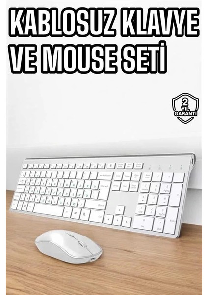Beyaz Kablosuz Klavye Fare Seti Kablosuz Fare USB Alıcı Pc Uyumlu fiyatları