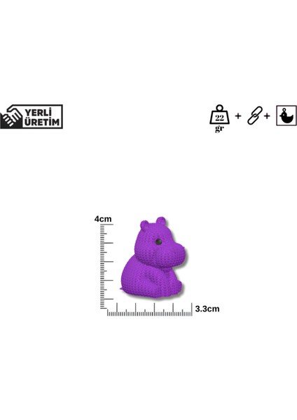 Hipopotam Anahtarlık – Eflatun Örgü Desenli Figür | Sevimli Aksesuar | Amigurumi Tarzı Çanta Süsü fırsatları