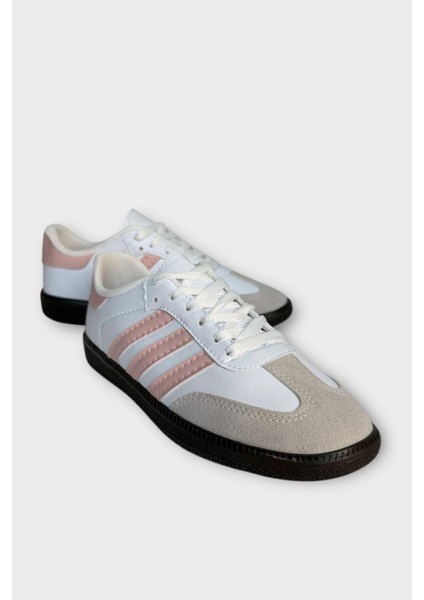 Kadın Rahat Hafif Spor Ayakkabı Beyaz - Pudra indirimleri