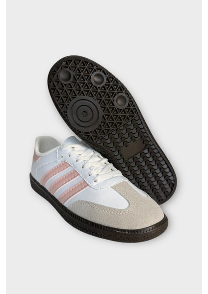 Kadın Rahat Hafif Spor Ayakkabı Beyaz - Pudra