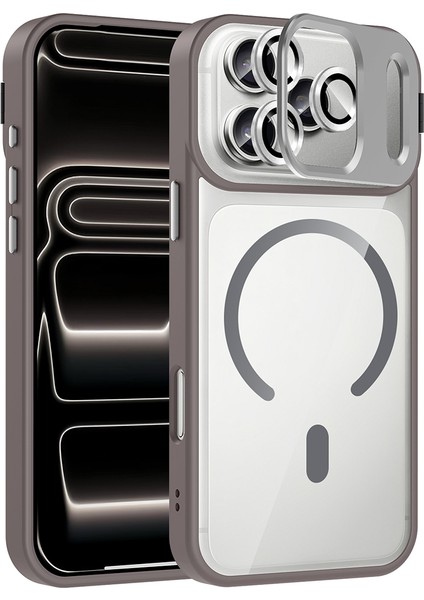 Iphone 17 Pro Uyumlu Kılıf Lens Koruma Hediyeli Açılır Standlı Magsafe Şarj Destekli Kapak