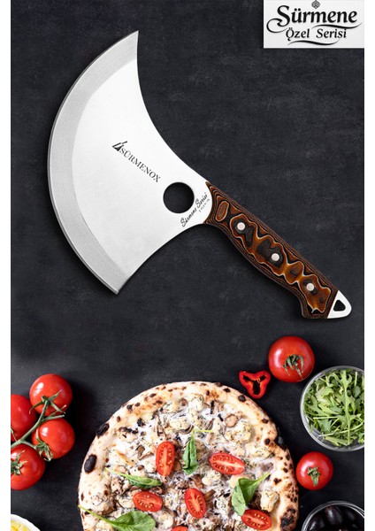 Sürmene Serisi Mutfak Bıçak Hilal Börek Bıçağı Pizza Pide Bıçağı Kahve Verzalit Sap HDS-128