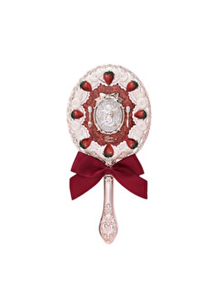 Çilek Aşk Tanrısı El Aynası,kırmızı Kadife